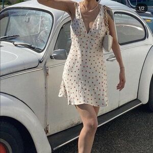 Zara Cream Strawberry Mini Sundress